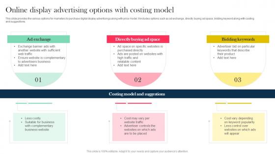 Role And Importance Of Display Advertising Online Display Advertising Options Costing MKT SS V
