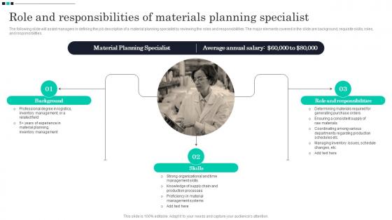 Role And Responsibilities Of Materials Planning Specialist Strategic Guide For Material