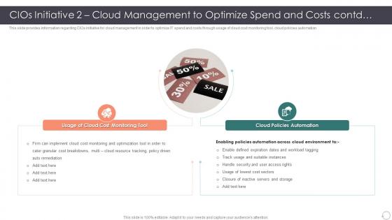 Role Enhancing Capability Cost Reduction Cios Initiative 2 Cloud Management To Optimize Spend Contd