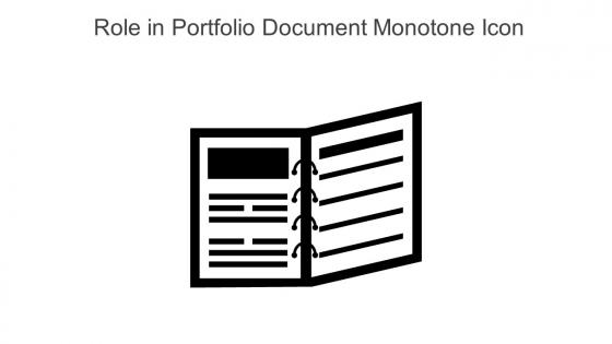 Role In Portfolio Document Monotone Icon In Powerpoint Pptx Png And Editable Eps Format