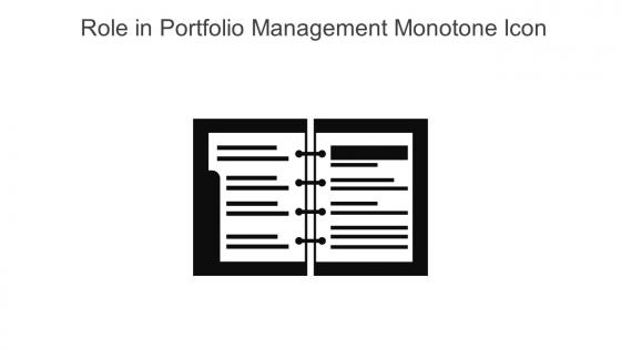Role In Portfolio Management Monotone Icon In Powerpoint Pptx Png And Editable Eps Format