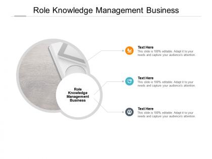 Role knowledge management business ppt powerpoint presentation styles grid cpb