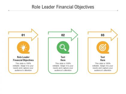 Role leader financial objectives ppt powerpoint presentation file background images cpb