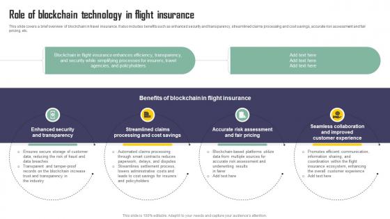 Role Of Blockchain Technology In Flight Insurance Exploring Blockchains Impact On Insurance BCT SS V