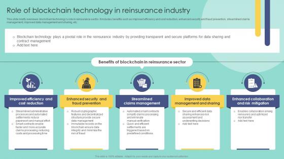 Role Of Blockchain Technology In Reinsurance Blockchain In Insurance Industry Exploring BCT SS