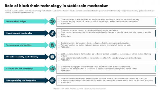 Role Of Blockchain Technology In Stablecoin Mechanism Exploring The Role BCT SS