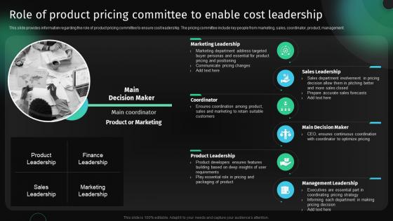 Role Of Product Pricing Committee To Enable Cost Approach To Develop Killer Business Strategy
