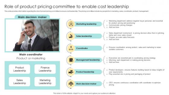 Role Of Product Pricing Committee To Enable Cost Leadership Devising Essential Business Strategy