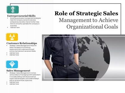 Role of strategic sales management to achieve organizational goals