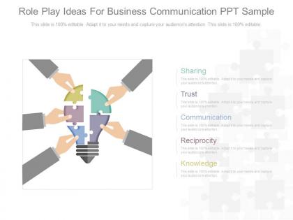 Role play ideas for business communication ppt sample