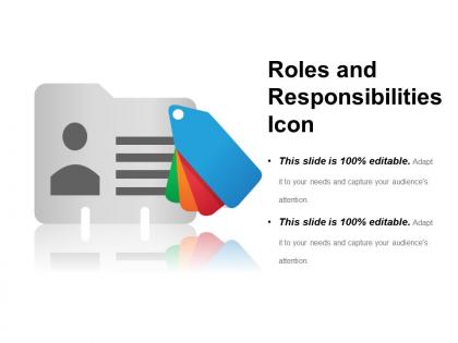 Roles and responsibilities icon ppt design templates