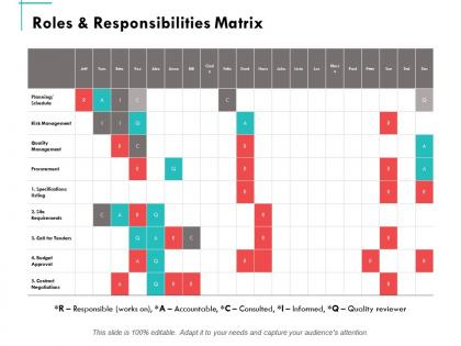 Roles and responsibilities matrix ppt powerpoint presentation summary graphics example