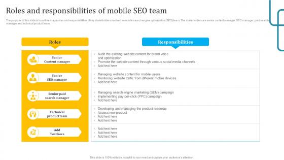 Roles And Responsibilities Of Mobile Seo Techniques To Improve Mobile Conversions And Website Speed