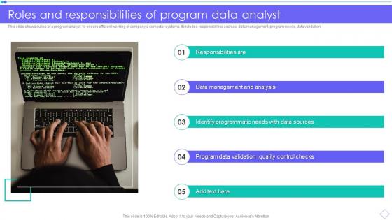 Roles And Responsibilities Of Program Data Analyst