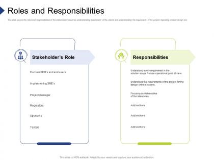 Roles and responsibilities organization requirement governance