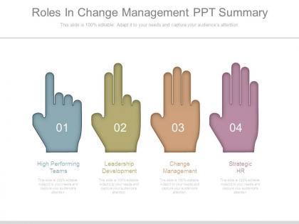 Roles in change management ppt summary