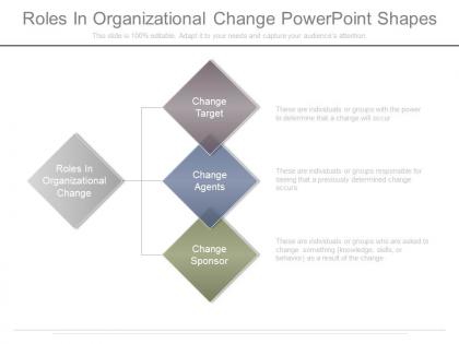 Roles in organizational change powerpoint shapes