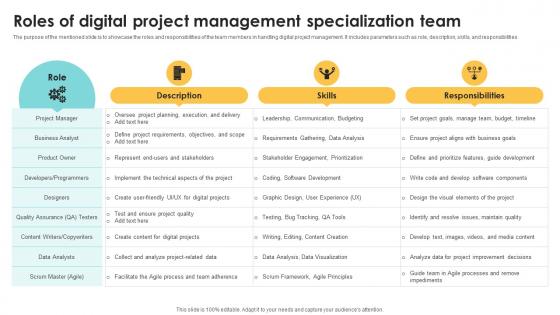 Roles Of Digital Project Management Specialization Navigating The Digital Project Management PM SS