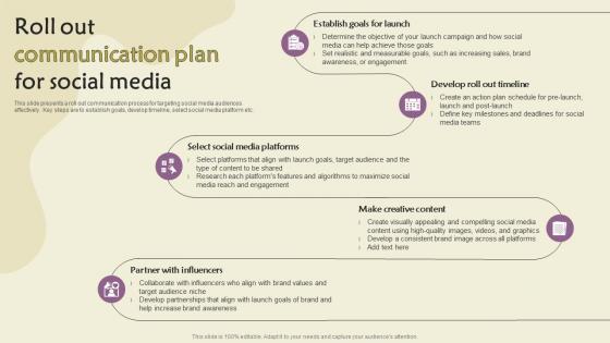 Roll Out Communication Plan For Social Media