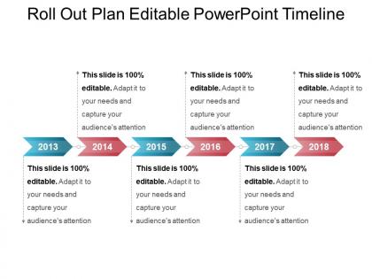 Roll out plan editable powerpoint timeline
