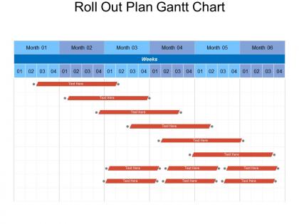 Roll out plan gantt chart powerpoint graphics
