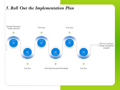 Roll out the implementation plan vendor selection ppt powerpoint presentation graphics