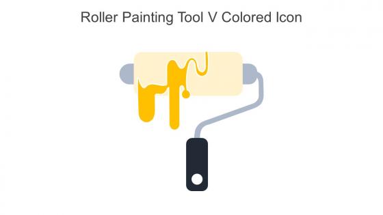 Roller Painting Tool V Colored Icon In Powerpoint Pptx Png And Editable Eps Format