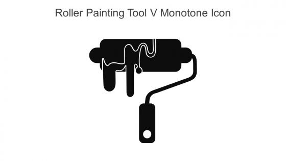 Roller Painting Tool V Monotone Icon In Powerpoint Pptx Png And Editable Eps Format