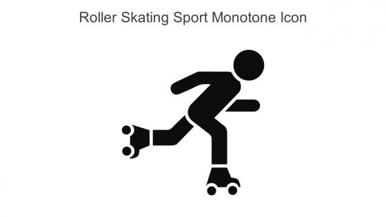 Roller Skating Sport Monotone Icon In Powerpoint Pptx Png And Editable Eps Format