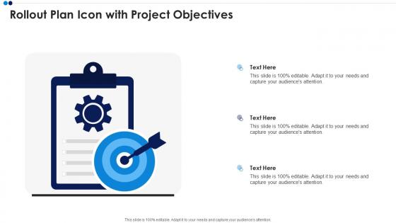 Rollout Plan Icon With Project Objectives