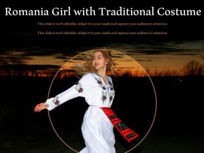 Romania girl with traditional costume