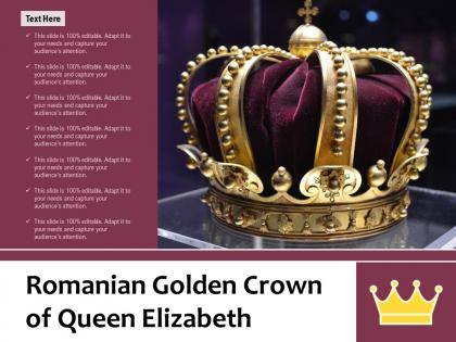Romanian golden crown of queen elizabeth