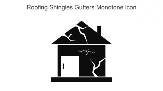 Roofing Shingles Gutters Monotone Icon In Powerpoint Pptx Png And Editable Eps Format