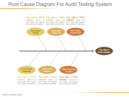 Root cause diagram for audit testing system ppt presentation