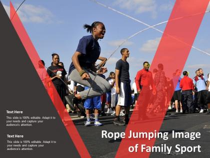 Rope jumping image of family sport
