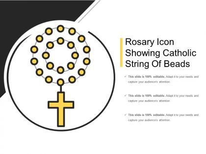 Rosary icon showing catholic string of beads