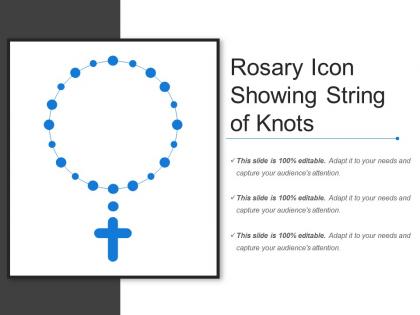 Rosary icon showing string of knots