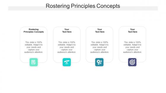 Rostering principles concepts ppt powerpoint presentation model visual aids cpb