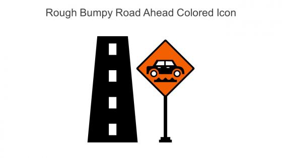 Rough Bumpy Road Ahead Colored Icon In Powerpoint Pptx Png And Editable Eps Format
