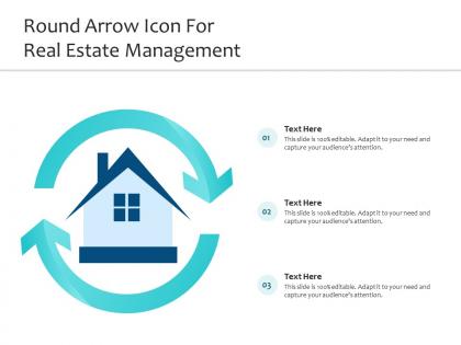 Round arrow icon for real estate management