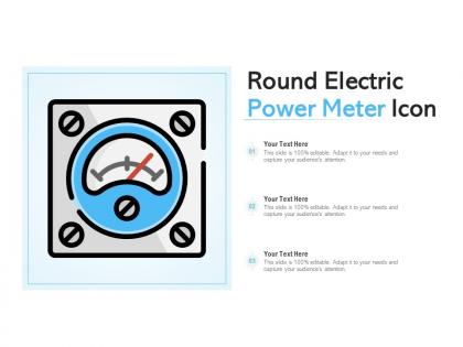 Round electric power meter icon