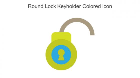 Round Lock Keyholder Colored Icon In Powerpoint Pptx Png And Editable Eps Format