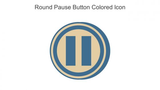 Round Pause Button Colored Icon In Powerpoint Pptx Png And Editable Eps Format
