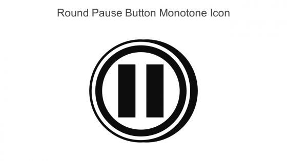 Round Pause Button Monotone Icon In Powerpoint Pptx Png And Editable Eps Format