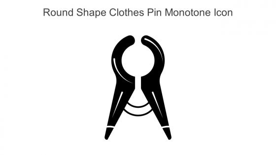 Round Shape Clothes Pin Monotone Icon In Powerpoint Pptx Png And Editable Eps Format