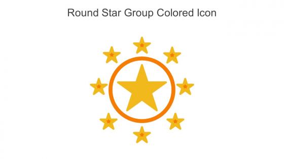 Round Star Group Colored Icon In Powerpoint Pptx Png And Editable Eps Format