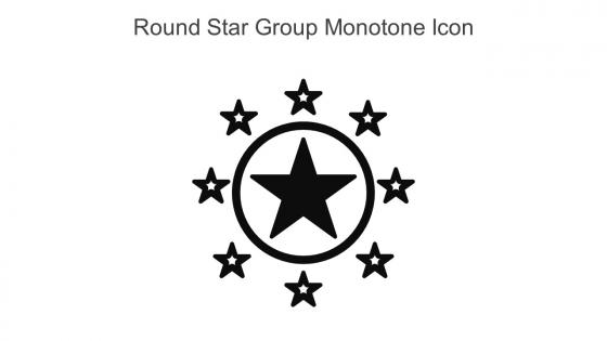 Round Star Group Monotone Icon In Powerpoint Pptx Png And Editable Eps Format