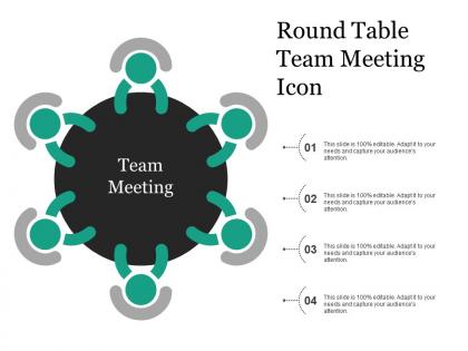Round table team meeting icon