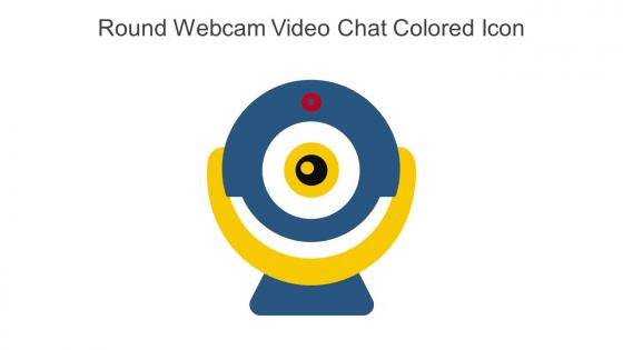 Round Webcam Video Chat Colored Icon In Powerpoint Pptx Png And Editable Eps Format