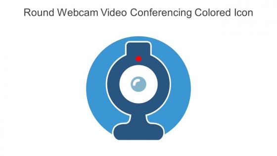 Round Webcam Video Conferencing Colored Icon In Powerpoint Pptx Png And Editable Eps Format